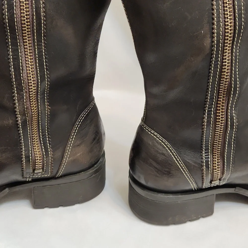 Timberland Tall Wingtip Leather Heeled Boots (W Size 7.5) - Picture 10 of 16